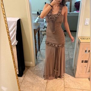 Dead stock y2k mocha fairy maxi dress